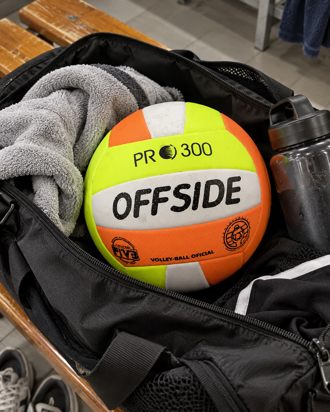 Bola de Vôlei Offside PRO 300 Sintética Vulcanizada 18 Gomos